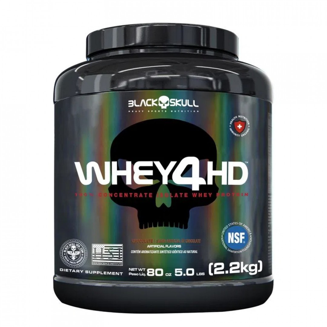 WHEY 4HD BLACK SKULL (RENDE 84 PORÇÕES) - 2,2 KG